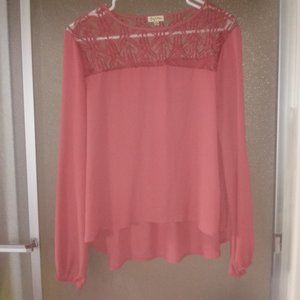 Lily White Long Sleeve Blouse Top